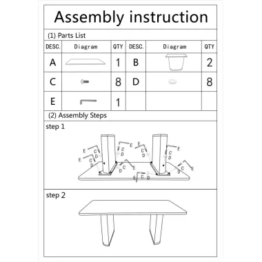 Stół Jadalniany TOLOSA 180x90x76 cm